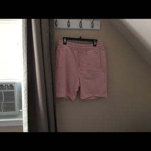 Salmon colored sweat shorts